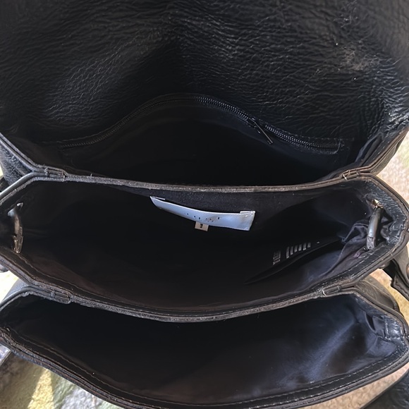 Just Female Ever Black Leather Flap Shoulder Bag Crossbody - Picture 14 of 16